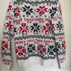 BoohooMAN White and Red Knit Sweater